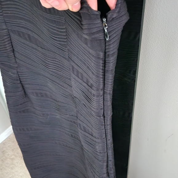 Opening Ceremony Black Lotus peplum flounce hem jacquard stretch midi dress M - Picture 7 of 10